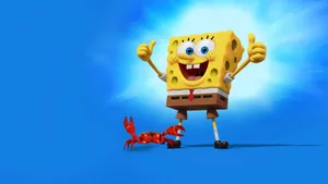 Aesthetic Spongebob Thumbs Up Laptop Wallpaper