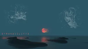 Aesthetic Tumblr Constellations During Sunset Wallpaper