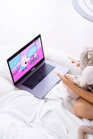 Aesthetic Tumblr Laptop Peppa Pig Wallpaper