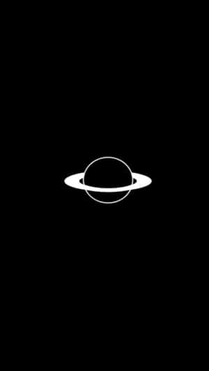 Aesthetic White And Black Iphone Saturn Wallpaper