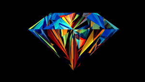 Aesthetic Youtube Colourful Diamond Wallpaper