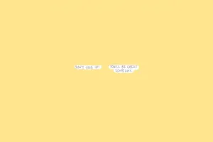 Aesthetically-pleasing Computer In Bright Yellow Wallpaper