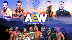 Aew Wrestlers Entering The Ring Wallpaper