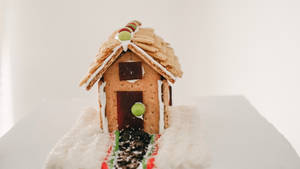 Affordable Gingerbread House Design Wallpaper