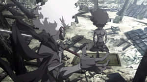 Afro Samurai With Sword In Action Wallpaper