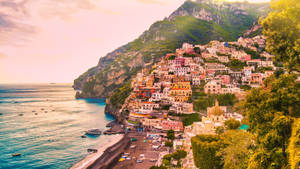 Afternoon In Positano Amalfi Coast Wallpaper