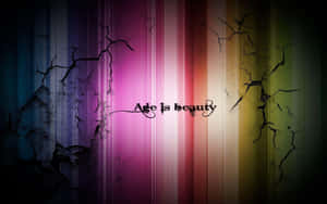 Age Is Beauty Colorful Cracked Wall Wallpaper