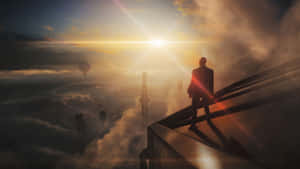 Agent 47 Atop A Skyscraper Hitman 3 Wallpaper