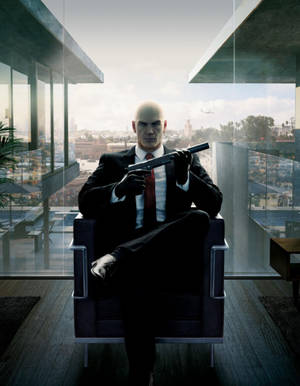 Agent 47 On Couch Hitman Iphone Wallpaper