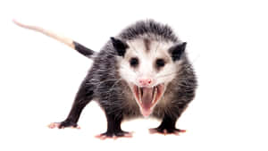 Aggressive Opossum White Background.jpg Wallpaper