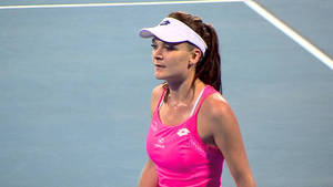 Agnieszka Radwanska Pink Top Wallpaper