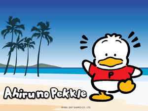 Ahiru No Pekkle In The Beach Wallpaper