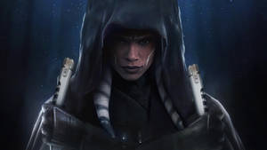 Ahsoka Tano With A Black Hood Wallpaper