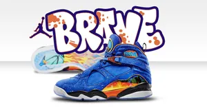 Air Jordan 4 Blue Brave Wallpaper