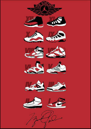 Air Jordan Shoes Poster Wallpaper