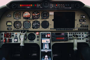 Aircraft Cockpit Joystick Wallpaper