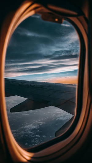 Airplane Window Travel Retro Sky Wallpaper