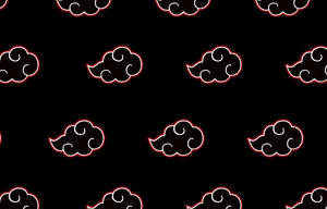 Akatsuki Black Clouds Pattern Wallpaper