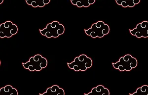 Akatsuki Black Clouds Pattern Wallpaper
