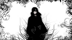 Akatsuki Itachi Artwork Black And White Wallpaper