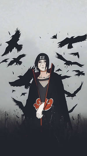 Akatsuki Itachi Grey And Black Wallpaper