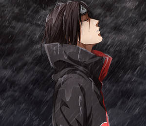 Akatsuki Itachi In Rain Wallpaper