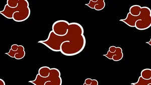 Akatsuki Red Cloud Pattern Wallpaper