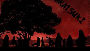 Akatsuki Red Silhouette Wallpaper