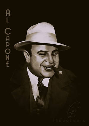 Al Capone Digital Drawing Wallpaper
