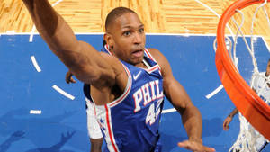 Al Horford Drastic Slam Dunk Move Wallpaper