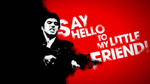Al Pacino Scarface Red And Black Wallpaper
