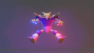 Alakazam Glowing Red Blue Wallpaper