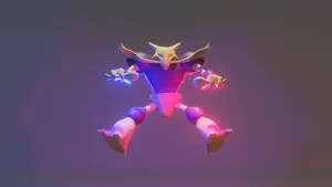 Alakazam Glowing Red Blue Wallpaper