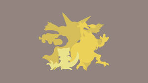 Alakazam Kadabra Abra Brown Background Wallpaper