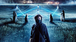 Alan Walker With Blue Lights Wallpaper