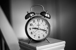 Alarm Clock Still Life Quartz Black & White Wallpaper