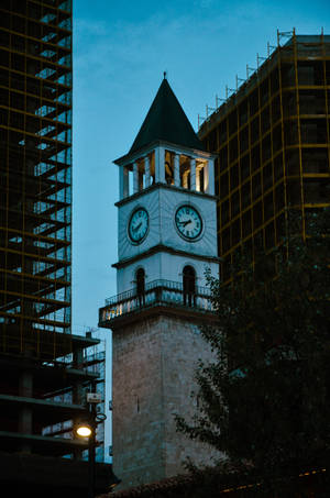 Albania Clock Tower Of Tirana Wallpaper