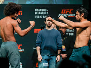 Alex Caceres Facing Off Kron Gracie Wallpaper