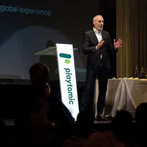 Alex Corretja Speaking At Playtomic Padel Awards Wallpaper