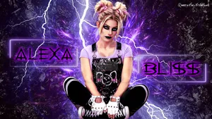 Alexa Bliss Cross-legged Wallpaper