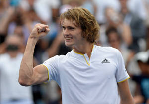 Alexander Zverev Flexing Muscle Wallpaper