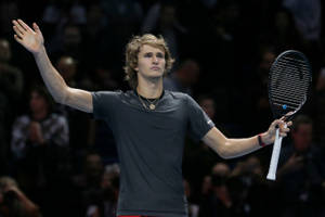 Alexander Zverev Raising Hands Wallpaper