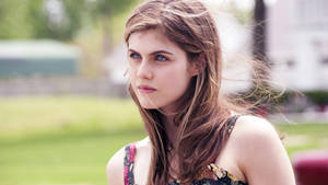 Alexandra Daddario 4k Windy Day Wallpaper