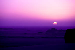 Algeria Purple Desert Sky Wallpaper