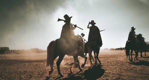 Algerian Men Riding Horse Wallpaper