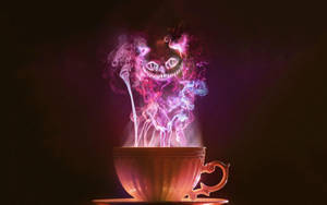 Alice In Wonderland Cheshire Cat Teacup Wallpaper
