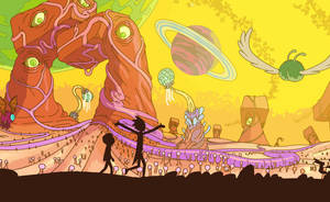 Alien Landscape Rick And Morty Pc 4k Wallpaper
