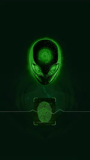 Alien-themed Fingerprint Lock Screen Wallpaper