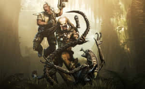 Alien Vs Predator Celtic Stepping Grid Wallpaper