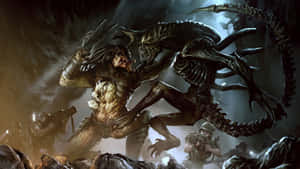 Aliens Vs Aliens Hd Wallpaper Wallpaper